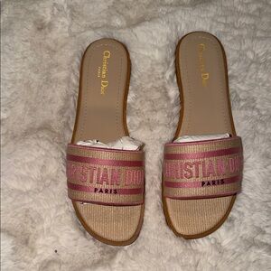 Dior Pink and Beige Women's Sandals